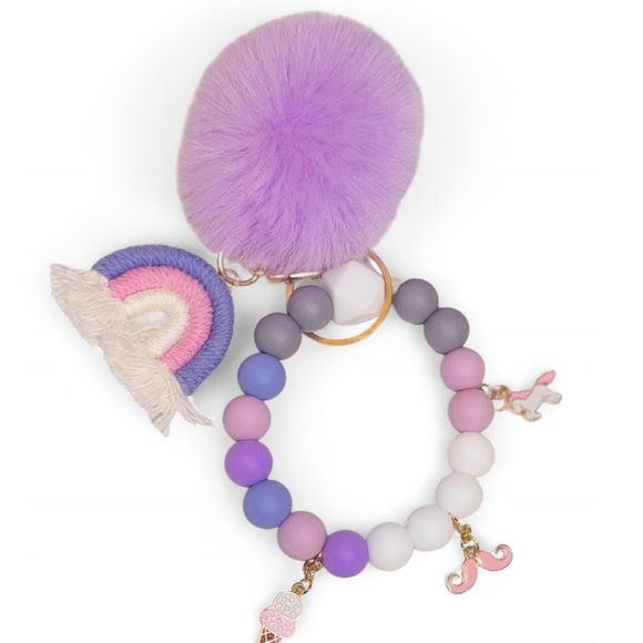 None Accessories - Dreamy Delight Women’s Silicone Beaded Keychain